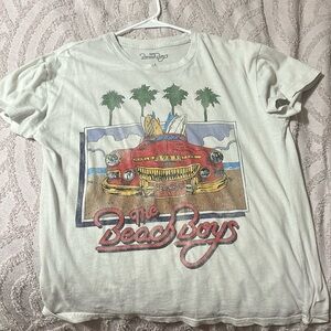 white large beach boys t shirt